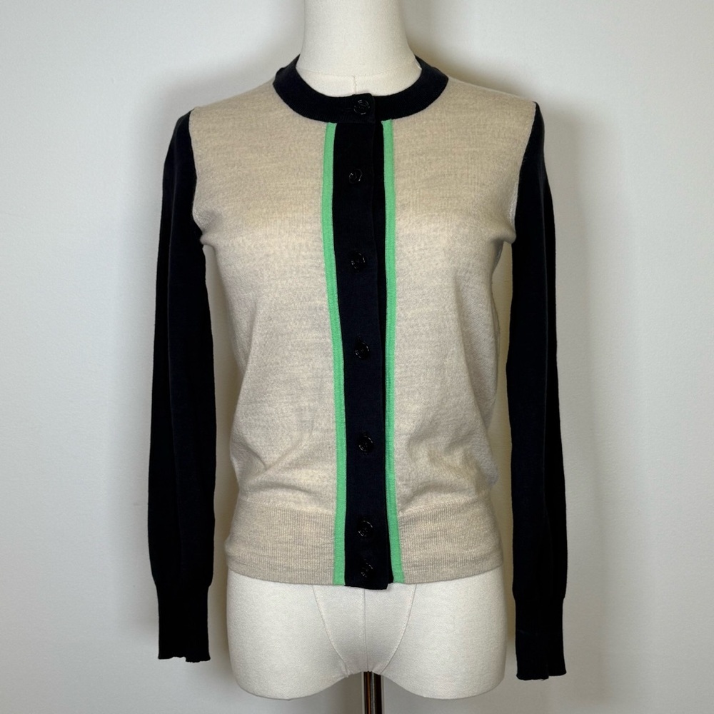 J.Crew Cotton Merino Wool Blend Crewneck Cardigan Sweater Women’s Size XXS - Picture 3 of 10